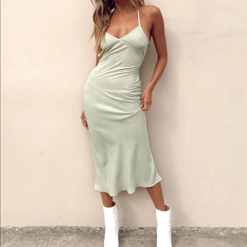 Princess Polly Green MIDI Dress